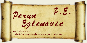 Perun Eglenović vizit kartica